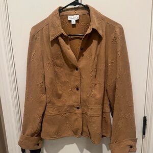Coldwater Creek Women's Textured Tan Blazer